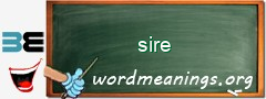 WordMeaning blackboard for sire